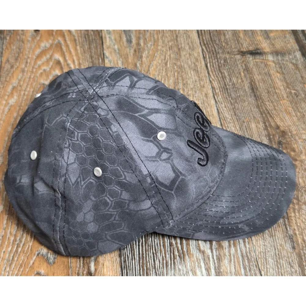 Jeep Kryptek Camo Hat Mens Grey Typhon Tactical Baseball Cap American Legend